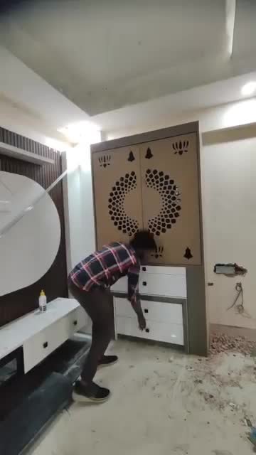 Bedroom cabinetry and wardrobe wall, interior design Lucknow